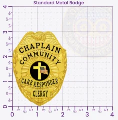 3-E17PCB Buy Custom Police Chaplain Badges And Design, Create, Build and Order Chaplain Badges Gold 3 Standard Badges