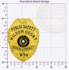 3-E17PSB Buy Custom Public Safety Badges And Design, Create, Build and Order Safety Officer Badges Gold 3 Standard