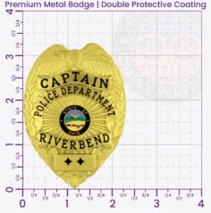 3-F1 Buy Custom Police Badges And Design, Create, Build and Order Personalized Police Badges Officer Badges Gold 3.25 Premium Badge