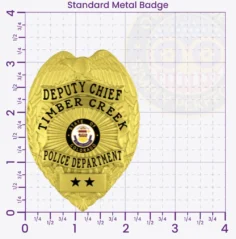 3-F1 Custom Badges And Design, Create, Build and Order Custom Badges Personalized Badges Officer Badges Timber Creek Police Gold Badges 3.25 Standard