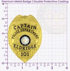 3-F3 Buy Custom Police Badges And Design, Create, Build and Order Personalized Police Badges Officer Badges Gold 3.25 Premium Badge