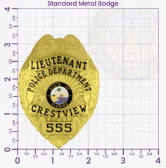 3-F4 Buy Custom Police Badges And Design, Create, Build and Order Personalized Police Badges Officer Badges Gold 3.25 Standard Badge