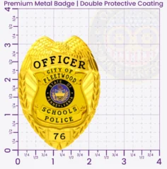 3C11-13G2PLB Buy Custom Police Badges And Design, Create, Build and Order Personalized Police Badges Officer Badges Gold 3.25 Premium Badges