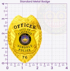 3C11-13G2PLB Buy Custom Police Badges And Design, Create, Build and Order Personalized Police Badges Officer Badges Gold 3.25 Standard Badges