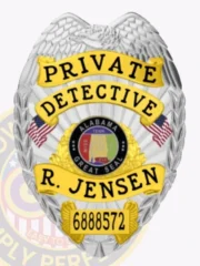 3C15DB Custom Detective Badges and Police Detective Badges Gold Silver