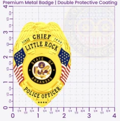 4-A1PLB Buy Custom Police Badges And Design, Create, Build and Order Personalized Police Badges Officer Badges Gold 3.35 Premium Badges