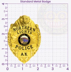 4-A1PLB Buy Custom Police Badges And Design, Create, Build and Order Personalized Police Badges Officer Badges Gold Badges 3.25 Standard Size