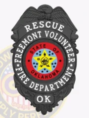 4-TF1FFB Custom Firefighter Badges and Personalized Fire Department Badges Black Badges