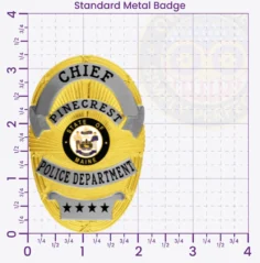 5-D10 Custom Police Badges And Design, Create, Build and Order Personalized Police Badges Officer Badges Gold Badges 3.25 Standard