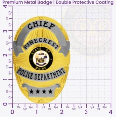 5-D10 Custom Police Badges And Design, Create, Build and Order Personalized Police Badges Officer Badges Gold Badges 3.58 Premium