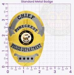 5-D10 Custom Police Badges And Design, Create, Build and Order Personalized Police Badges Officer Badges Gold Badges 3.58 Standard