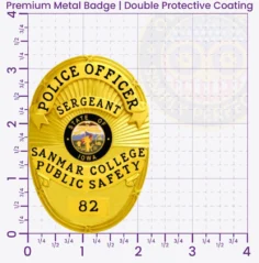 5-D11PLB Buy Custom Police Badges And Design, Create, Build and Order Personalized Police Badges Officer Badges Gold 3.25 Premium Badges