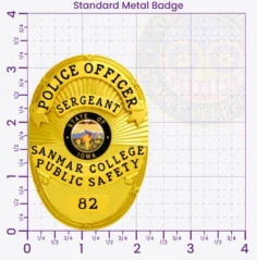 5-D11PLB Buy Custom Police Badges And Design, Create, Build and Order Personalized Police Badges Officer Badges Gold 3.25 Standard Size