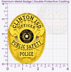 5-D12PLB Buy Custom Police Badges And Design, Create, Build and Order Personalized Police Badges Officer Badges Gold 3.375 Premium Badges