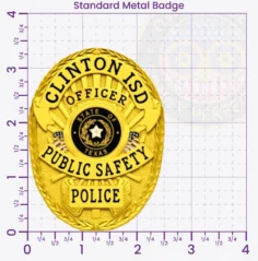 5-D12PLB Buy Custom Police Badges And Design, Create, Build and Order Personalized Police Badges Officer Badges Gold 3.375 Standard Badges