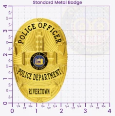 7-D12 Custom Police Badges And Design, Create, Build and Order Personalized Police Badges Officer Badges Gold Badges 3.5 Standard