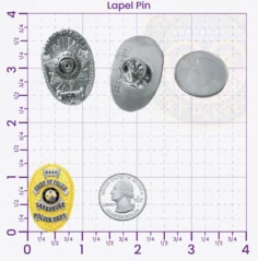 8-D13-4 Custom Police Badges And Design, Create, Build and Order Personalized Police Badges Officer Badges Gold Lapel Pins