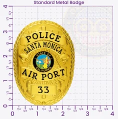 8-D13PLB Buy Custom Police Badges And Design, Create, Build and Order Personalized Police Badges Officer Badges Gold 3.45 Standard Badges