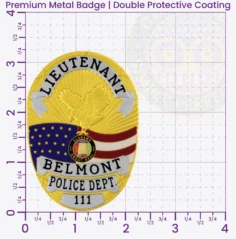 9-A1 Custom Police Badges And Design, Create, Build and Order Personalized Police Badges Officer Badges Gold Badges 3.25 Premium