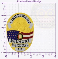 9-A1 Custom Police Badges And Design, Create, Build and Order Personalized Police Badges Officer Badges Gold Badges 3.25 Standard