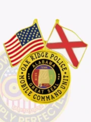 LUS-SF1CLP Buy Custom Lapel Pins And Design, Create, Build and Order Customized Lapel Pins Badges and Customized Pins For Police Gold Alabama Lapel Pins