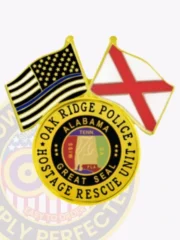 LUS-SF1CLP Buy Custom Lapel Pins And Design, Create, Build and Order Customized Lapel Pins Badges and Customized Pins For Police Gold Alabama Lapel Pins Gold SIlver