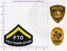 PRC1-FTO Buy Custom Police Rank Chevron FTO Field Training Officer a patch with text on it The are used by law enforcement training officers Embroidered 3.55