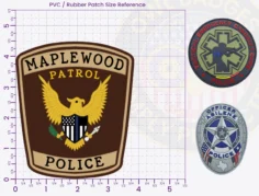 T15-A3 Buy Custom Police Patches And Design Create Build and Order Personalized-Police Patches and Customized Police Patch Patrol PVC Rubber 4.5