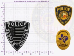 T7-A2 Buy Custom Police Patches And Design Create Build and Order Personalized-Police Patches and Customized Police Patches College Police Officer Embroidered 3.5