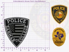 T7-A2 Buy Custom Police Patches And Design Create Build and Order Personalized-Police Patches and Customized Police Patches College Police Officer Embroidered 3.75