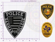 T7-A2 Buy Custom Police Patches And Design Create Build and Order Personalized-Police Patches and Customized Police Patches College Police Officer Embroidered 4.25