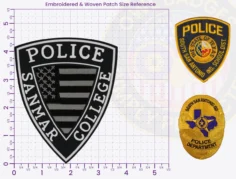 T7-A2 Buy Custom Police Patches And Design Create Build and Order Personalized-Police Patches and Customized Police Patches College Police Officer Embroidered 4.5