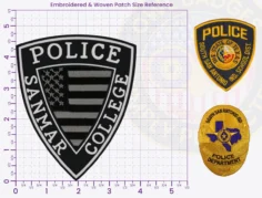 T7-A2 Buy Custom Police Patches And Design Create Build and Order Personalized-Police Patches and Customized Police Patches College Police Officer Embroidered 4.75