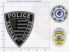 T7-A2 Buy Custom Police Patches And Design Create Build and Order Personalized-Police Patches and Customized Police Patches College Police Officer Flex Badges Patchesh 4.5