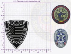 T7-A2 Buy Custom Police Patches And Design Create Build and Order Personalized-Police Patches and Customized Police Patches College Police Officer PVC Rubber Patch 3.5