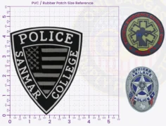 T7-A2 Buy Custom Police Patches And Design Create Build and Order Personalized-Police Patches and Customized Police Patches College Police Officer PVC Rubber Patch 4.5