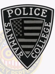 T7-A2 Buy Custom Police Patches And Design Create Build and Order Personalized-Police Patches and Customized Police Patches College Police Officer Patches Black White