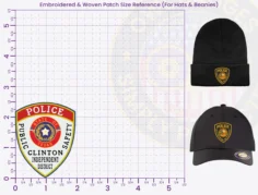 TS18-A17 Buy Custom Police Patches And Design Create Build and Order Personalized-Police Patches and Customized Police Patches School District Police Patch Embroidered 2.5 Hat Patch