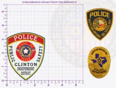 TS18-A17 Buy Custom Police Patches And Design Create Build and Order Personalized-Police Patches and Customized Police Patches School District Police Patch Embroidered 3.5