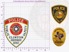 TS18-A17 Buy Custom Police Patches And Design Create Build and Order Personalized-Police Patches and Customized Police Patches School District Police Patch Embroidered 3.75