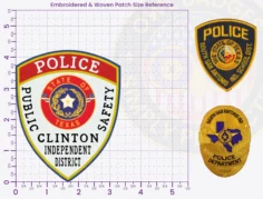 TS18-A17 Buy Custom Police Patches And Design Create Build and Order Personalized-Police Patches and Customized Police Patches School District Police Patch Embroidered 4.25