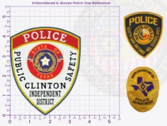 TS18-A17 Buy Custom Police Patches And Design Create Build and Order Personalized-Police Patches and Customized Police Patches School District Police Patch Embroidered 4.5