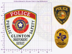 TS18-A17 Buy Custom Police Patches And Design Create Build and Order Personalized-Police Patches and Customized Police Patches School District Police Patch Embroidered 4.75