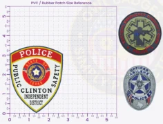 TS18-A17 Buy Custom Police Patches And Design Create Build and Order Personalized-Police Patches and Customized Police Patches School District Police Patch PVC Rubber Patches 3.5