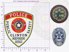 TS18-A17 Buy Custom Police Patches And Design Create Build and Order Personalized-Police Patches and Customized Police Patches School District Police Patch PVC Rubber Patches 4.5