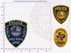 TS18-A18 Buy Custom Police Patches And Design Create Build and Order Personalized-Police Patches and Customized Police Patches Airport Police Officer Patches PD 3.5