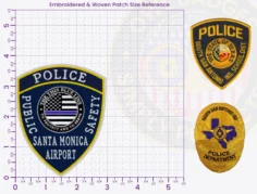 TS18-A18 Buy Custom Police Patches And Design Create Build and Order Personalized-Police Patches and Customized Police Patches Airport Police Officer Patches PD 3.75