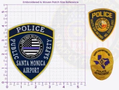 TS18-A18 Buy Custom Police Patches And Design Create Build and Order Personalized-Police Patches and Customized Police Patches Airport Police Officer Patches PD 4.25