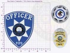 TS18-A3 Buy Custom Police Patches And Design Create Build and Order Personalized-Police Patches and Customized Police Patches POLICE PD Flex Patches 4.5