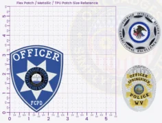 TS18-A3 Buy Custom Police Patches And Design Create Build and Order Personalized-Police Patches and Customized Police Patches POLICE PD PVC Rubber Patches 3.5-1